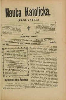 Nauka Katolicka (Posłaniec) : bezpłatny dodatek tygodniowy do „Wiarusa Polskiego”. R.3, nr 38 (20 września 1894)