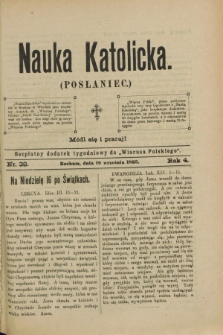 Nauka Katolicka (Posłaniec) : bezpłatny dodatek tygodniowy do „Wiarusa Polskiego”. R.4, nr 38 (19 września 1895)