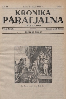 Kronika Parafjalna : dwutygodnik. 1932, nr 10