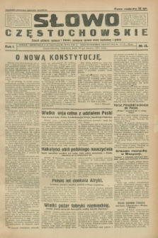 Słowo Częstochowskie : dziennik polityczny, społeczny i literacki, poświęcony sprawom miasta Częstochowy i powiatu. R.1, № 13 (29 marca 1931)
