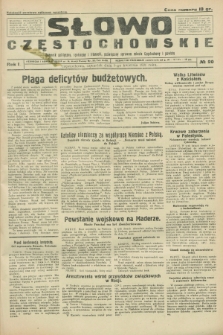 Słowo Częstochowskie : dziennik polityczny, społeczny i literacki, poświęcony sprawom miasta Częstochowy i powiatu. R.1, № 20 (9 kwietnia 1931)