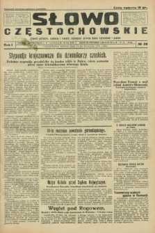 Słowo Częstochowskie : dziennik polityczny, społeczny i literacki, poświęcony sprawom miasta Częstochowy i powiatu. R.1, № 22 (11 kwietnia 1931)