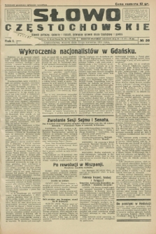Słowo Częstochowskie : dziennik polityczny, społeczny i literacki, poświęcony sprawom miasta Częstochowy i powiatu. R.1, № 30 (21 kwietnia 1931)