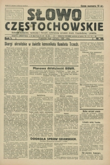 Słowo Częstochowskie : dziennik polityczny, społeczny i literacki, poświęcony sprawom miasta Częstochowy i powiatu. R.1, nr 66 (4 czerwca 1931)