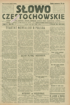 Słowo Częstochowskie : dziennik polityczny, społeczny i literacki, poświęcony sprawom miasta Częstochowy i powiatu. R.1, nr 87 (1 lipca 1931)
