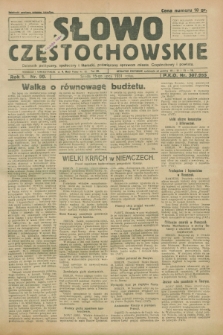 Słowo Częstochowskie : dziennik polityczny, społeczny i literacki, poświęcony sprawom miasta Częstochowy i powiatu. R.1, nr 99 (15 lipca 1931)