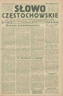 Słowo Częstochowskie : dziennik polityczny, społeczny i literacki, poświęcony sprawom miasta Częstochowy i powiatu. R.1, nr 111 (29 lipca 1931)