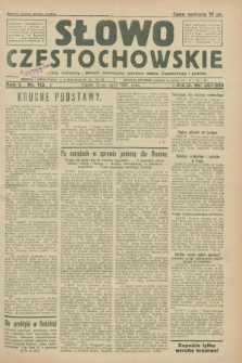 Słowo Częstochowskie : dziennik polityczny, społeczny i literacki, poświęcony sprawom miasta Częstochowy i powiatu. R.1, nr 113 (31 lipca 1931)