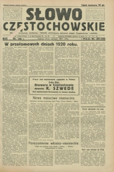 Słowo Częstochowskie : dziennik polityczny, społeczny i literacki, poświęcony sprawom miasta Częstochowy i powiatu. R.1, nr 126 (15 sierpnia 1931)