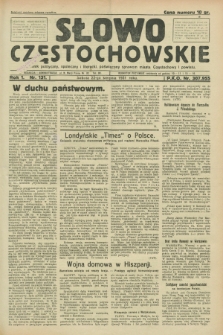 Słowo Częstochowskie : dziennik polityczny, społeczny i literacki, poświęcony sprawom miasta Częstochowy i powiatu. R.1, nr 131 (22 sierpnia 1931)