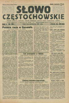 Słowo Częstochowskie : dziennik polityczny, społeczny i literacki, poświęcony sprawom miasta Częstochowy i powiatu. R.1, nr 166 (2 października 1931)