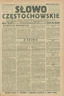 Słowo Częstochowskie : dziennik polityczny, społeczny i literacki, poświęcony sprawom miasta Częstochowy i powiatu. R.1, nr 167 (3 października 1931)