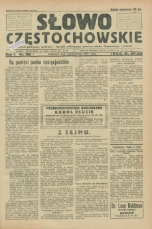 Słowo Częstochowskie : dziennik polityczny, społeczny i literacki, poświęcony sprawom miasta Częstochowy i powiatu. R.1, nr 168 (4 października 1931)