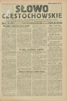 Słowo Częstochowskie : dziennik polityczny, społeczny i literacki, poświęcony sprawom miasta Częstochowy i powiatu. R.1, nr 172 (9 października 1931)