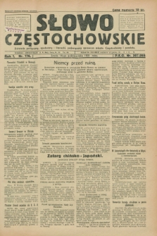 Słowo Częstochowskie : dziennik polityczny, społeczny i literacki, poświęcony sprawom miasta Częstochowy i powiatu. R.1, nr 176 (14 października 1931)