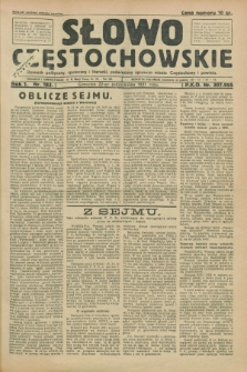 Słowo Częstochowskie : dziennik polityczny, społeczny i literacki, poświęcony sprawom miasta Częstochowy i powiatu. R.1, nr 183 (22 października 1931)