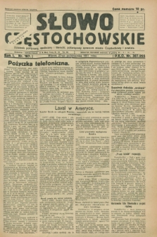 Słowo Częstochowskie : dziennik polityczny, społeczny i literacki, poświęcony sprawom miasta Częstochowy i powiatu. R.1, nr 187 (27 października 1931)
