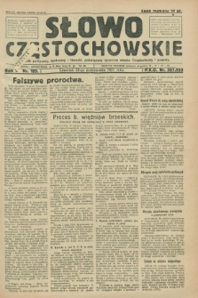 Słowo Częstochowskie : dziennik polityczny, społeczny i literacki, poświęcony sprawom miasta Częstochowy i powiatu. R.1, nr 189 (29 października 1931)