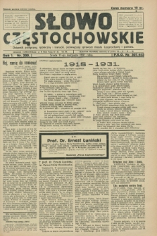Słowo Częstochowskie : dziennik polityczny, społeczny i literacki, poświęcony sprawom miasta Częstochowy i powiatu. R.1, nr 200 (11 listopada 1931)