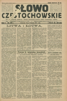 Słowo Częstochowskie : dziennik polityczny, społeczny i literacki, poświęcony sprawom miasta Częstochowy i powiatu. R.1, nr 201 (12 listopada 1931)
