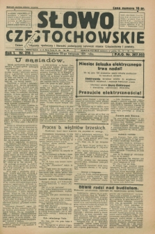 Słowo Częstochowskie : dziennik polityczny, społeczny i literacki, poświęcony sprawom miasta Częstochowy i powiatu. R.1, nr 210 (22 listopada 1931)