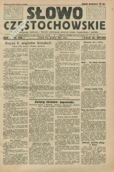 Słowo Częstochowskie : dziennik polityczny, społeczny i literacki, poświęcony sprawom miasta Częstochowy i powiatu. R.1, nr 220 (4 grudnia 1931)