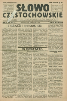 Słowo Częstochowskie : dziennik polityczny, społeczny i literacki, poświęcony sprawom miasta Częstochowy i powiatu. R.1, nr 227 (13 grudnia 1931)