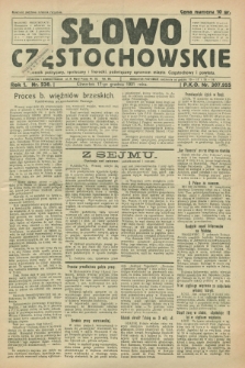Słowo Częstochowskie : dziennik polityczny, społeczny i literacki, poświęcony sprawom miasta Częstochowy i powiatu. R.1, nr 230 (17 grudnia 1931)
