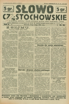 Słowo Częstochowskie : dziennik polityczny, społeczny i literacki, poświęcony sprawom miasta Częstochowy i powiatu. R.2, nr 36 (14 lutego 1932)