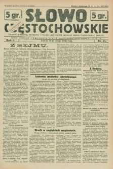 Słowo Częstochowskie : dziennik polityczny, społeczny i literacki, poświęcony sprawom miasta Częstochowy i powiatu. R.2, nr 41 (20 lutego 1932)