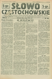 Słowo Częstochowskie : dziennik polityczny, społeczny i literacki, poświęcony sprawom miasta Częstochowy i powiatu. R.2, nr 48 (28 lutego 1932)