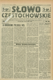Słowo Częstochowskie : dziennik polityczny, społeczny i literacki, poświęcony sprawom miasta Częstochowy i powiatu. R.2, nr 55 (8 marca 1932)