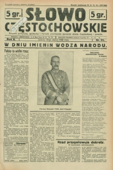 Słowo Częstochowskie : dziennik polityczny, społeczny i literacki, poświęcony sprawom miasta Częstochowy i powiatu. R.2, nr 65 (19 marca 1932)