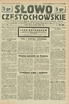 Słowo Częstochowskie : dziennik polityczny, społeczny i literacki, poświęcony sprawom miasta Częstochowy i powiatu. R.2, nr 86 (15 kwietnia 1932)