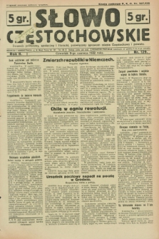 Słowo Częstochowskie : dziennik polityczny, społeczny i literacki, poświęcony sprawom miasta Częstochowy i powiatu. R.2, nr 129 (9 czerwca 1932)