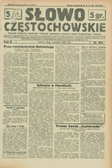 Słowo Częstochowskie : dziennik polityczny, społeczny i literacki, poświęcony sprawom miasta Częstochowy i powiatu. R.2, nr 207 (10 września 1932)