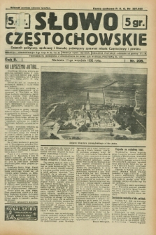 Słowo Częstochowskie : dziennik polityczny, społeczny i literacki, poświęcony sprawom miasta Częstochowy i powiatu. R.2, nr 208 (11 września 1932)
