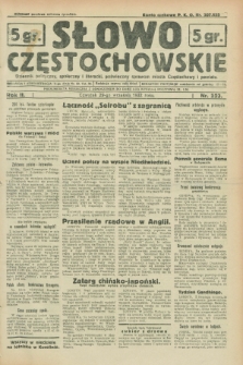 Słowo Częstochowskie : dziennik polityczny, społeczny i literacki, poświęcony sprawom miasta Częstochowy i powiatu. R.2, nr 223 (29 września 1932)