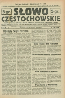 Słowo Częstochowskie : dziennik polityczny, społeczny i literacki, poświęcony sprawom miasta Częstochowy i powiatu. R.2, nr 226 (2 października 1932)