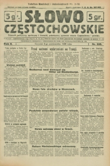Słowo Częstochowskie : dziennik polityczny, społeczny i literacki, poświęcony sprawom miasta Częstochowy i powiatu. R.2, nr 229 (6 października 1932)