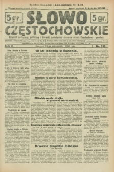 Słowo Częstochowskie : dziennik polityczny, społeczny i literacki, poświęcony sprawom miasta Częstochowy i powiatu. R.2, nr 235 (13 października 1932)