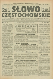 Słowo Częstochowskie : dziennik polityczny, społeczny i literacki, poświęcony sprawom miasta Częstochowy i powiatu. R.2, nr 237 (15 października 1932)