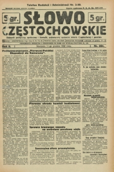 Słowo Częstochowskie : dziennik polityczny, społeczny i literacki, poświęcony sprawom miasta Częstochowy i powiatu. R.2, nr 284 (11 grudnia 1932)