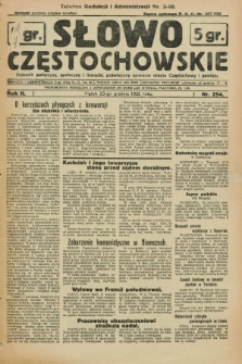 Słowo Częstochowskie : dziennik polityczny, społeczny i literacki, poświęcony sprawom miasta Częstochowy i powiatu. R.2, nr 294 (23 sierpnia 1932)