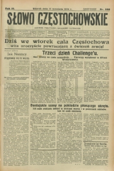 Słowo Częstochowskie : dziennik polityczny, społeczny i literacki. R.4, nr 206 (11 września 1934)