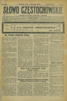 Słowo Częstochowskie : dziennik polityczny, społeczny i literacki. R.5, nr 1 (1 stycznia 1935)