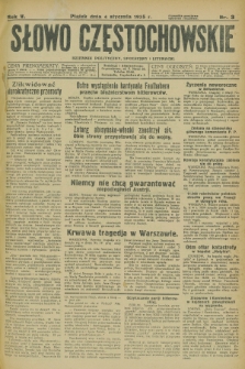 Słowo Częstochowskie : dziennik polityczny, społeczny i literacki. R.5, nr 3 (4 stycznia 1935)