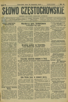 Słowo Częstochowskie : dziennik polityczny, społeczny i literacki. R.5, nr 8 (10 stycznia 1935)