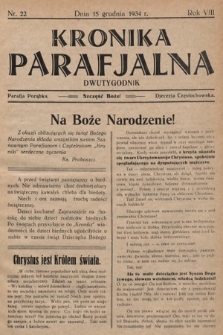 Kronika Parafjalna : dwutygodnik. 1934, nr 22