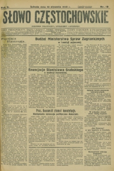 Słowo Częstochowskie : dziennik polityczny, społeczny i literacki. R.5, nr 10 (12 stycznia 1935)